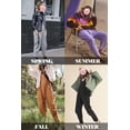 thumbnail image 5 of Ekouaer Baggy Jumpsuits for Women V Neck Sleeveless Overall Jumpers Stretchy Adjustable Strap Romper Jumpsuit Maternity Clothes, 5 of 5