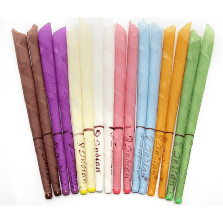 Ear Candles -- AUCHEN 8 Colors Different Fragrance Ear Candles Wax Removal, 100% All-Natural Non-Toxic Colorful Cylinders Hollow Ear Candles with Protective Disks ( 16 Pack )