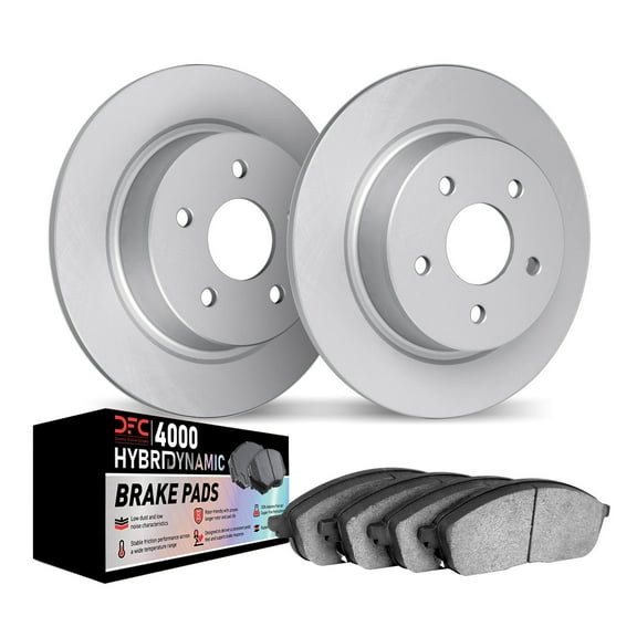 Dynamic Friction Company Rear Geospec Brake Rotors Kit | 4000 HybriDynamic Brake Pads 4802-74005