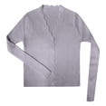 thumbnail image 4 of Fall Cardigans Women Solid Ribbed Knitted Long Sleeve Button V Neck Slim Work Cardians, 4 of 4