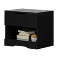 thumbnail image 2 of South Shore Holland 1-Drawer Nightstand, Pure Black, 2 of 10