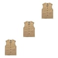 thumbnail image 4 of Youkk Classic And Versatile Dad Wear Waistcoat With Multiple Pockets Multi-pockets khaki 3XL 3Set, 4 of 6