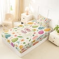 thumbnail image 4 of Erosebridal Happy Easter Twin Sheet Sets,Vintage Multicolor Easter Eggs Bedding For Kids Girls 3pcs, 4 of 6