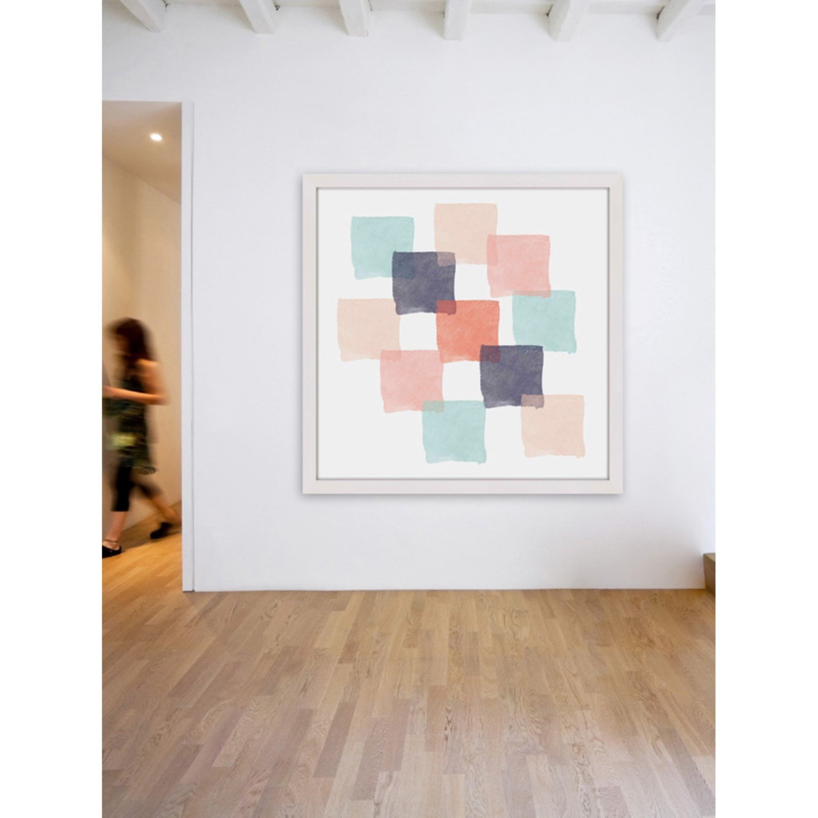 Marmont Hill "Watercolor Squares" by Shayna Pitch Framed Painting Print