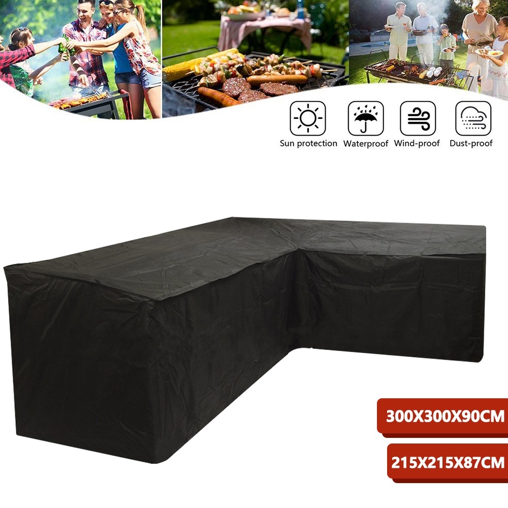 Waterproof Garden Rattan Corner Furniture Cover Outdoor Sofa Protect L Shape Set - image 1 of 6