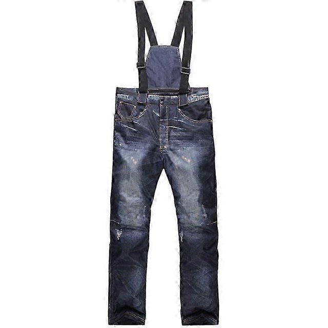 Mens Womens Snowboard Overalls Jeans Ski Pants Windproof Waterproof Warm Snowboarding Snow Insulated Bibs