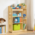 thumbnail image 4 of Magshion Wood 4 Tiers Durable Bookshelf, Kids Toys Books Display Storage Bookcase, Natural, for Home, 4 of 10