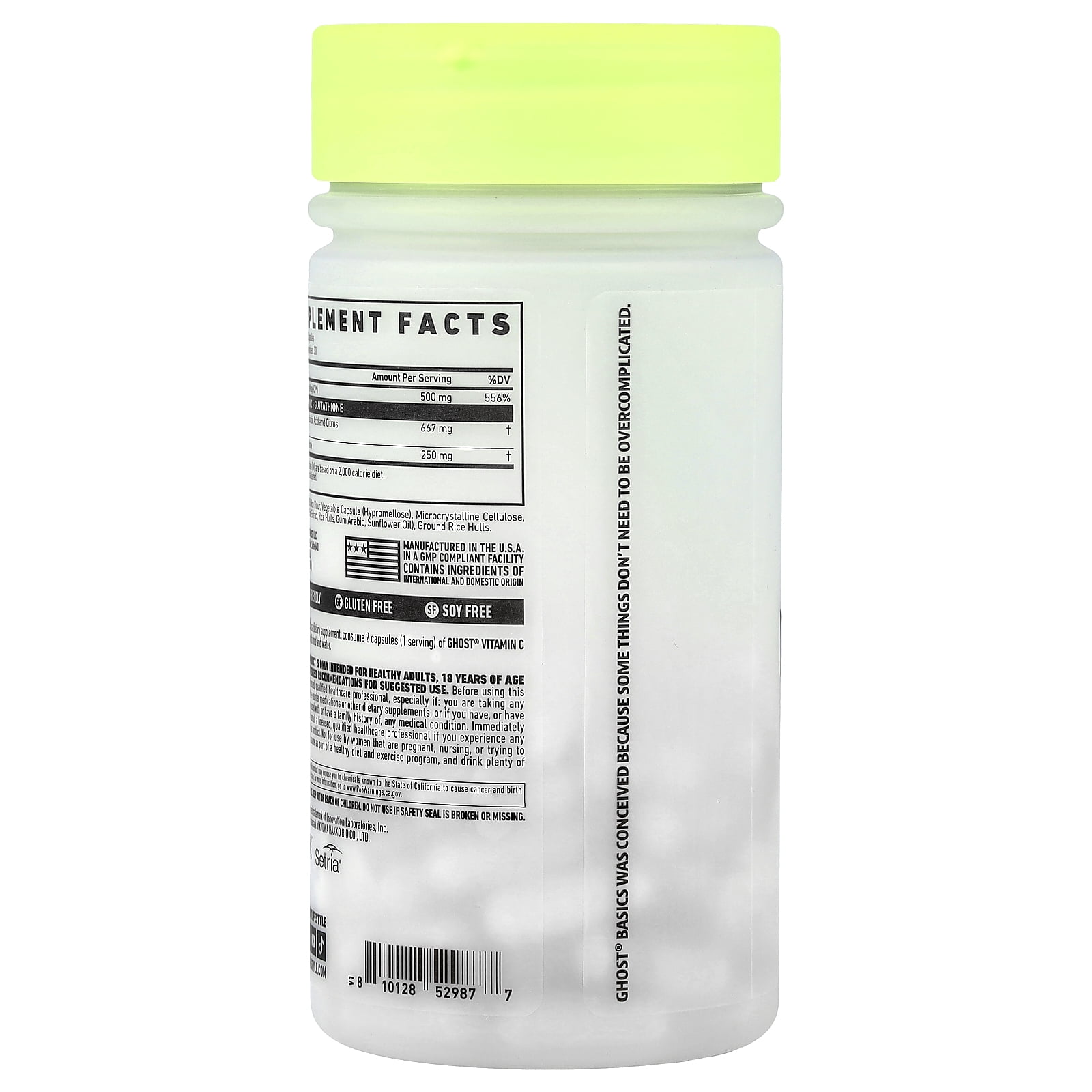 Ghost Basics, Vitamin C + Glutathione, 60 Veggie Capsules