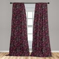 thumbnail image 5 of Ambesonne Bicycle Curtains, Vintage Bikes in Pink, Pair of 28"x63", Multicolor, 5 of 5