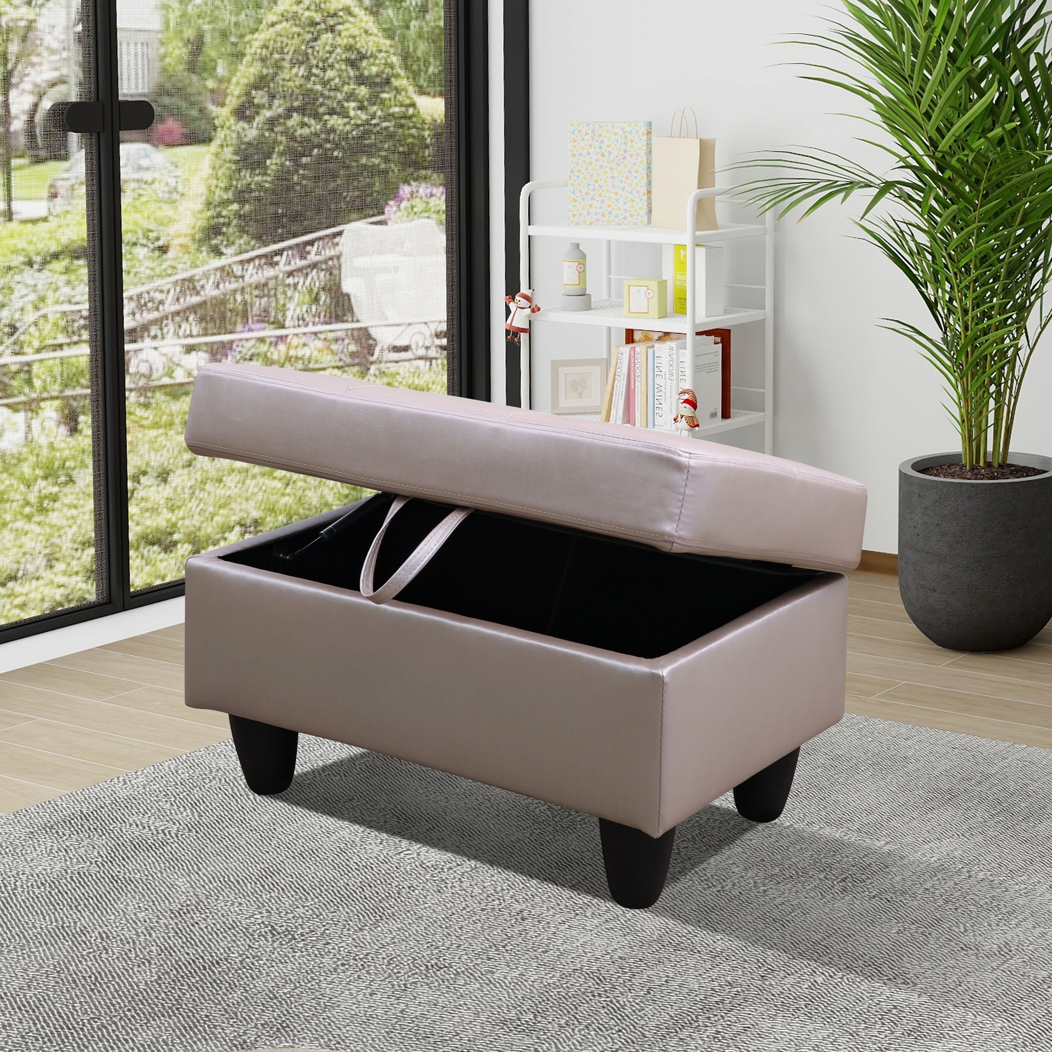 MAYEERTY Sofa Ottoman Footrest with Storage, Multi-Variant Foot Stool for Home, Bedroom, Living Room
