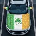 thumbnail image 3 of Yuyamidu Green Leaf Side View Mirror Covers for Sedan Car Hood Cover Protector 3 Pcs St. Patrick's Day Auto Exterior Rear View Accessories and Car Front Hood Cover Car Decoration, 3 of 7