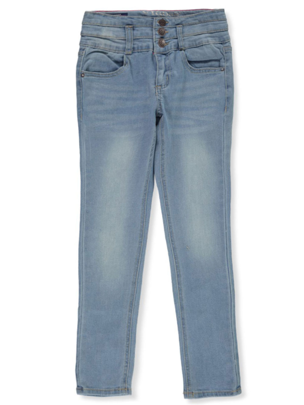 Vigoss Girls' Triple Button Skinny Jeans (Big Girls) - Walmart.com