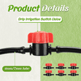 thumbnail image 4 of 50Pcs 1/4 Inch Barbed Shut Off Valve Drip Irrigation Tubing Coupling for, 4 of 7