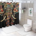 thumbnail image 7 of Orinice Intricate Patterns Bathroom Decor Set - Colorful Luxurious Graphic Print Polyester Fabric Shower Curtain for Home Bathroom Decoration with Hooks 60x72, 7 of 7