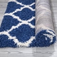 thumbnail image 4 of Ottomanson Shag Moroccan Trellis Area Rug, Navy, 5'3" X 6'11", 4 of 4