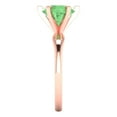 thumbnail image 3 of Clara Pucci 14K Rose Gold 2.5ct Green Solitaire Ring for Women, 3 of 8