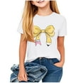 thumbnail image 2 of Delliss Girls Summer Tops Fashionable Short Sleeve T-Shirt Casual Daily Shirt for Kids Assorted Colors 2-14 Years, 2 of 7
