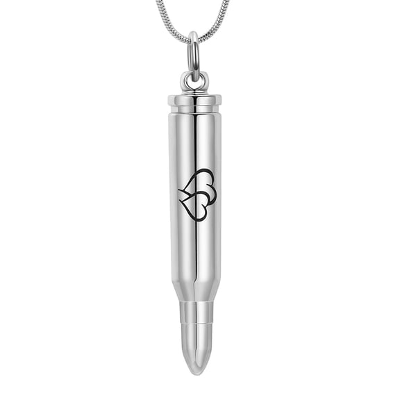 Bullet Pendant keepsake cremation ashes jewellery urns necklace for ashes