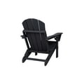 thumbnail image 4 of Lisonu Folding Adirondack Chair with Cup Holder, All-Weather HDPE Composite Patio Chair with Wood Texture, Heavy-Duty Outdoor Seating for Garden & Firepit, Black, 4 of 10