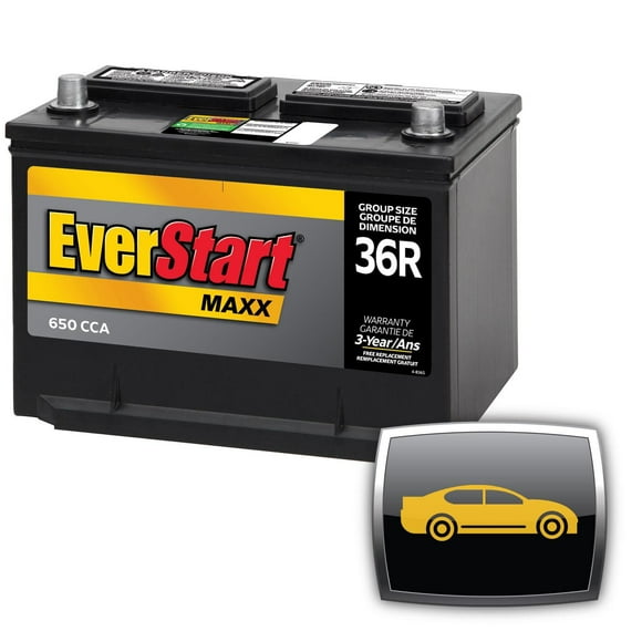 EverStart AUTO MAXX-36RN, 12 Volt, Car Battery, Group Size 36R, 650 CCA, EverStart, Car Battery