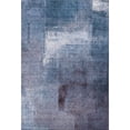thumbnail image 4 of HomeRoots 665282 8 x 10 ft. Navy Blue & Ivory Abstract Transitional Washable Machine Made Rectangle Area Rug with UV Protection, 4 of 9