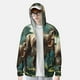 thumbnail image 2 of Fotbe Green Forest Dinosaur Chaqueta con Protección Solar UPF 50+ para Hombre y Mujer, Camisa con Capucha y Bolsillos-Large, 2 of 7