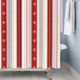 thumbnail image 6 of Tchckioa Christmas Vertical Stripe Shower Curtain,72x72 Inch Waterproof Hooks Bath Curtain for Bathroom, 6 of 6