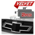 thumbnail image 2 of 2Pcs 5"x10" Chevy Emblem Bowtie Velvet Black Vinyl Wrap Sticker Decal Film Sheet, 2 of 8