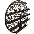 thumbnail image 2 of Wall Mounted 5-Tier Nail Polish Rack Holder, Tree Silhouette Round Metal Salon Wall Art Display, Bronze, 2 of 6