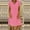 Pink, variant on Kiplyki Summer Dress for Women 2024 Loose V-Neck Solid Short Sleeve And Linen Dress