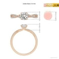 thumbnail image 5 of ANGARA Natural Twist Shank Diamond Engagement Ring in 14K Rose Gold for Women (Size-5.5mm| Color-I-J| Clarity-I1-I2) | April Birthstone, Anniversary, Jewelry Gift for Women | Natural Diamond Ring, 5 of 10