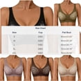 thumbnail image 4 of Yeaiivve Push Up Bras for Women Sheer Lace No Underwire Bralette Supportive Floral Hem Comfortable Everyday Bras Black,L, 4 of 7