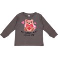 thumbnail image 3 of Inktastic My Great Aunt Loves me- bear and hearts Boys or Girls Long Sleeve Toddler T-Shirt, 3 of 5