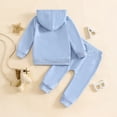 thumbnail image 3 of Gerichy Toddler Baby Boy Clothes Baby Toddler Boy Fall Hooded Clothing Set 0 6 12 18 24 Months 2T 3T Letter Embroidery Long Sleeve Hoodie and Elastic Sweatpants 2 Piece Outfits, 3 of 7