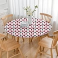 thumbnail image 3 of Red and Gray Christmas Tree Pattern Round Fitted Tablecloth with Elastic Edge,Dining Table Cover Waterproof,Outdoor Round Tablecloth for Camping,Dining,Indoor and Outdoor, 3 of 7