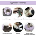 thumbnail image 4 of Cat Cone Collar,Cute Waterproof Cat Recovery Collar,Anti-Bite Lick Wound Healing Safety Elizabethan e Collar for Cats,Purple Flower All-Season Style…, 4 of 7