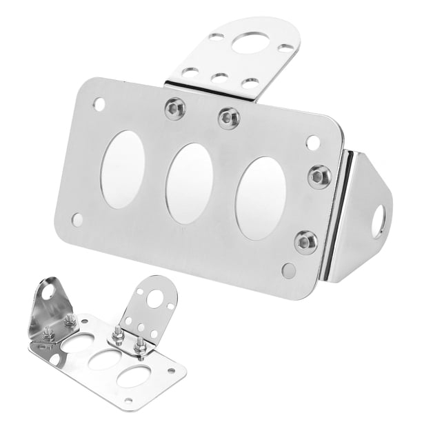 KIMISS Soporte de Placa de Matrícula Marco de aleación de Aluminio Luz Trasera Montada Lateral para Motocicletas Modelos Extranjeros de Gran Cilindrada ANGGREK Otros