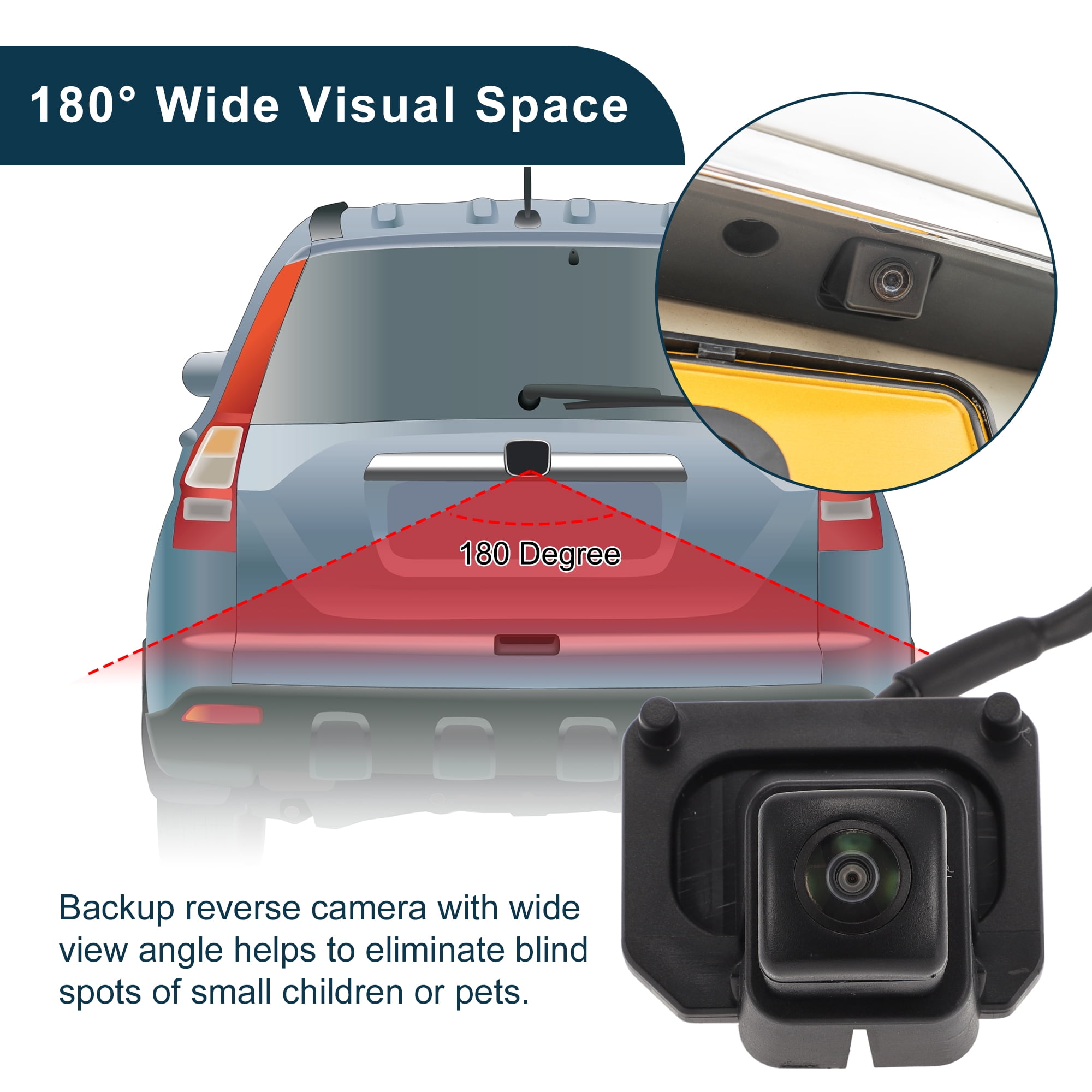Unique Bargains Rear Camera for Honda CRV EX EX-L 2015 2016 License Plate Park Assist