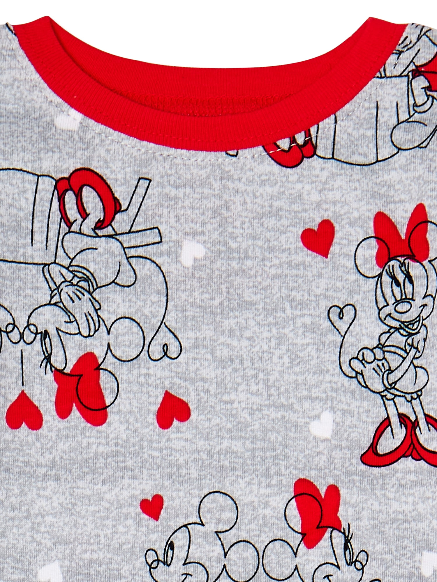 Valentine's Day Mickey Mouse Unisex Baby and Toddler Cotton Pajama Set, 2-Piece, Sizes 12M-5T