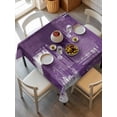 thumbnail image 6 of Purple Abstract Table Cloth, Modern Mottled Art Oil Painting Waterproof Tablecloth for Square Tables, Reusable Washable Fabric Table Cover for Restaurant Kitchen Dining Tables 54"x54", 6 of 6