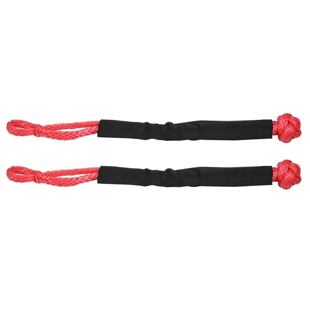 2X Cuerda de Grillete Suave Roja Correa de RecuperacióN de Remolque SintéTica 38,000LBs Piezas de AutomóVil Cuerda de Remolque Fibra SintéTica