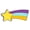 Multi, variant on Rainbow Star Pink Pines Christmas Tree Cartoon Pins Halloween Costume Cosplay Accessory