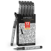 Best Ink Fountain Pens - Arteza Disposable Fountain Pens, Black - 12 Pack Review 