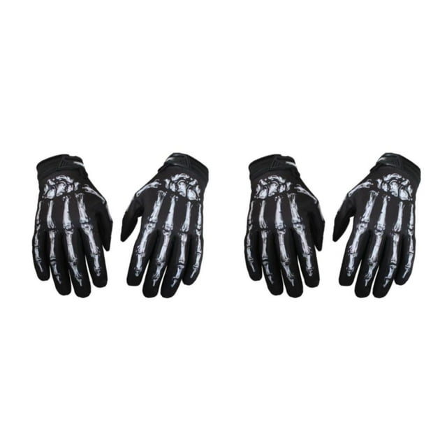 Maytalsory Lightweight And Shockproof Skeleton Riding Gloves For Autumn Winter Breathable And Comfortable Nylon Quick-drying white XS(kid) 2Set