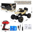 thumbnail image 4 of Wisairt 1:12 Large RC Cars, 4WD Large Remote Control Monster Truck 2.4 GHz Alloy RC Cars for Kids Adults Aged 6 + Birthday Gifts (Gold), 4 of 11