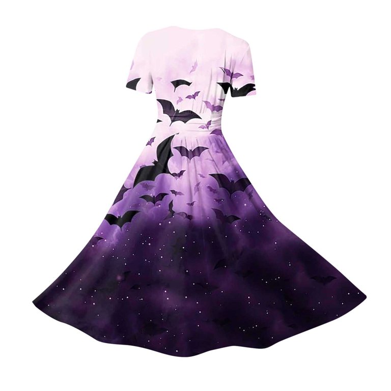 Women Fashion Print V Neck Short Sleeve Long Dress Elegant Temperament Long  Dress Two Tone Formal Dress Pageant Interview Dresses Silk Dress for Women  with Slit Rec Dress for Women Dresses Lace