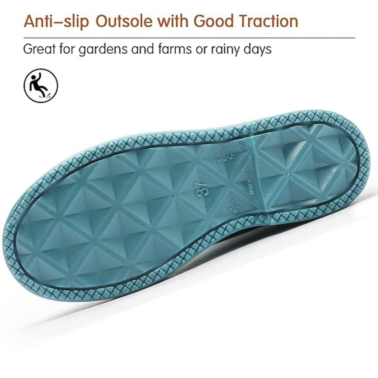 AUXDIQ Rain Shoes Women Mid-calf Boots Waterproof Rain Boots Outdoor Garden Shoes