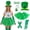 Style C, variant on 8 Pcs St Patricks Day Costume Accessories Set Shamrock Hat with Faux Mustache Beaded Shamrock Necklaces Bracelets Clover Glasses Bow Tie Shoulder Strap Temporary Tattoos for Irish Party Decor