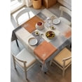 thumbnail image 2 of Burnt Orange Grey Suqare Tablecloth - 54 x 54 Inch, Modern Abstract Oil Painting Waterproof & StainResistant Tablecloth, Washable Oil-proof Table Cover for Dining/Party/Wedding/Camping/Buffet, 2 of 9