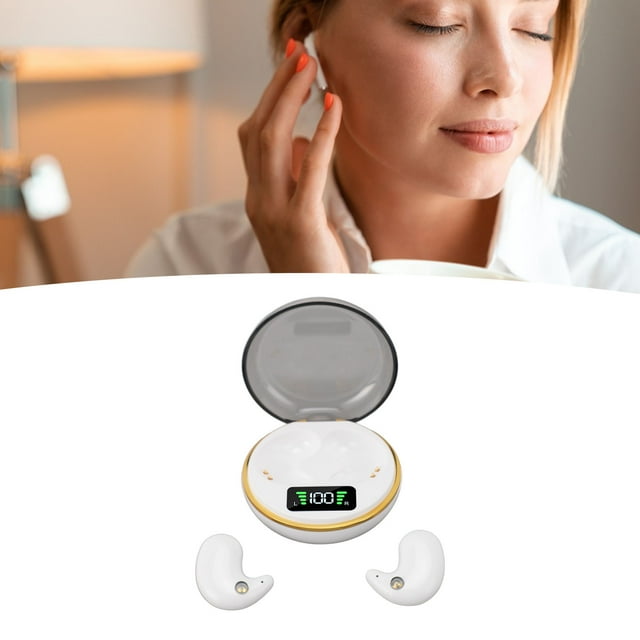 Mini Auriculares , Auriculares Inalámbricos Estéreo Intrauditivos Con Estuche De Carga Con Pantalla Digital, Mini Auriculares Invisibles Para Dormir, Trabajar, Música